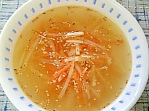 節約レシピ☆大根人参皮スープ☆